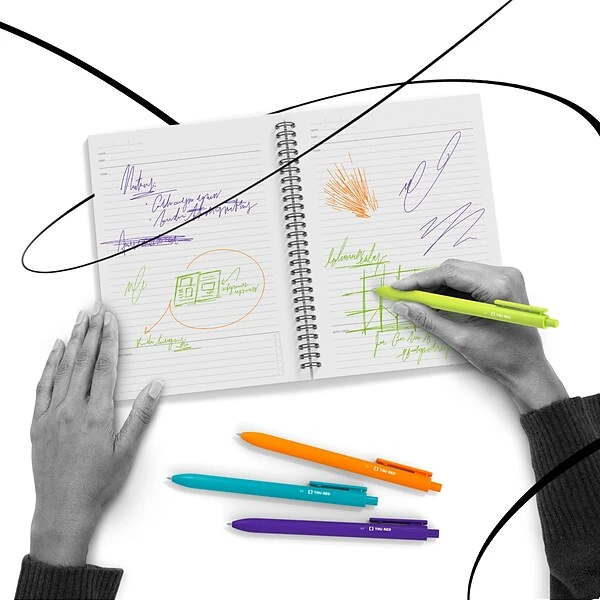 TRU RED™ Retractable Quick Dry Gel Pens, Fine Point, 0.5mm, Assorted, 5/Pack (TR54488) 5 TRU RED™ Retractable Quick Dry Gel Pens, Fine Point, 0.5mm, Assorted, 5/Pack (TR54488) - Image 5