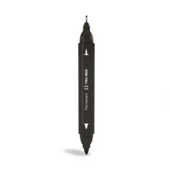 TRU RED™ Pen Permanent Markers, Twin Tip, Black, 12/Pack (TR57830)