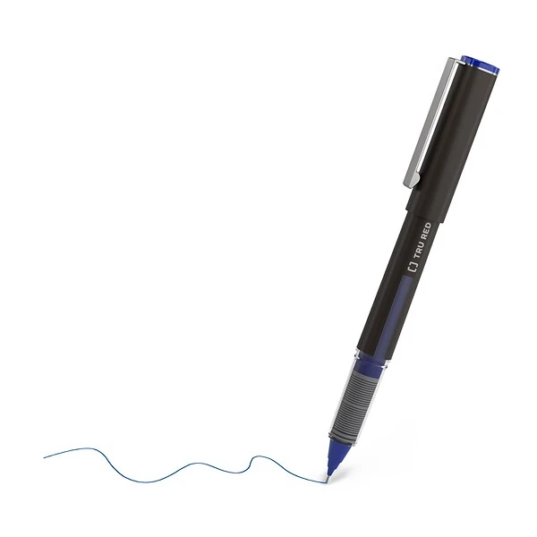 TRU RED™ Rollerball Pens, Needle Tip, Blue, Dozen/Pack (TR57325) 2 TRU RED™ Rollerball Pens, Needle Tip, Blue, Dozen/Pack (TR57325) - Image 2