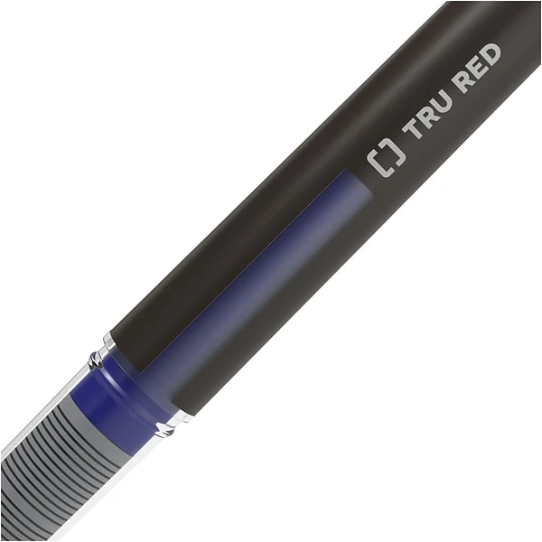 TRU RED™ Rollerball Pens, Needle Tip, Blue, Dozen/Pack (TR57325) 4 TRU RED™ Rollerball Pens, Needle Tip, Blue, Dozen/Pack (TR57325) - Image 4