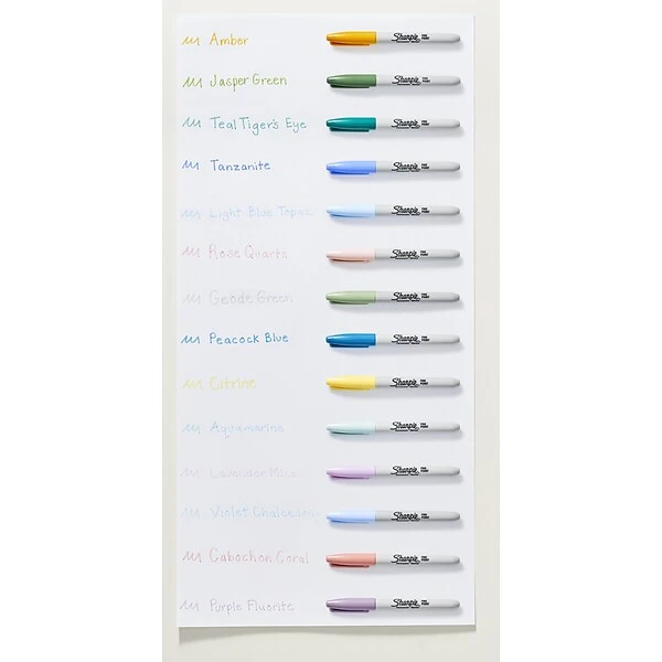 Sharpie Mystic Gems Permanent Markers, Fine Tip, Assorted, 24/Pack (2136727) 3 Sharpie Mystic Gems Permanent Markers, Fine Tip, Assorted, 24/Pack (2136727) - Image 3