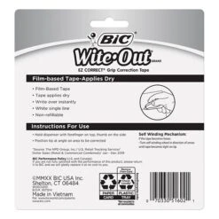 BIC Wite-Out EZ Grip Correction Tape, White, 2/Pack (WOECGP21) -Sharpie || Pentel || Bic Shop s1205196 s7