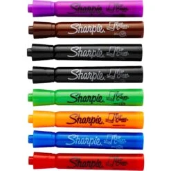 Sharpie Flip Chart Permanent Marker, Bullet Tip, Assorted, 8/Pack (22480)