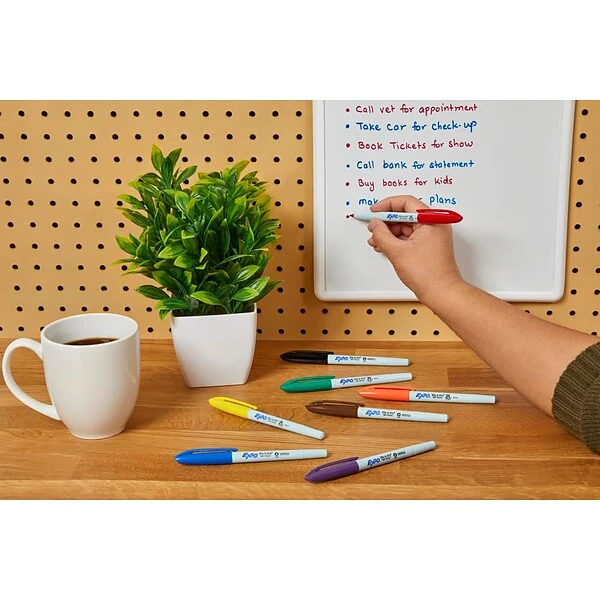 Expo Vis-A-Vis Wet Erase Markers, Fine Point, Red, 12/Pack (16002) 7 Expo Vis-A-Vis Wet Erase Markers, Fine Point, Red, 12/Pack (16002) - Image 7