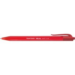Paper Mate InkJoy 100 Retractable Ballpoint Pen, Medium Point, Red Ink, 12/Pack (1951252)