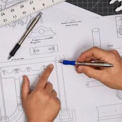 Paper Mate Profile Metal Barrel Retractable Ballpoint Pen, Medium Point, Blue Ink, 2/Pack (2130519) -Sharpie || Pentel || Bic Shop s1222333 s7