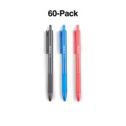 TRU RED™ Ballpoint Gripped Retractable Pens, Medium Point, 1.0mm, Blue/Black/Red, 60/Pack (TR59163) -Sharpie || Pentel || Bic Shop s1226475 s7