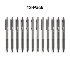 TRU RED™ Ballpoint Gripped Retractable Pen, Medium Point, 1.0mm, Black, Dozen (TR59161) -Sharpie || Pentel || Bic Shop s1226479 s7