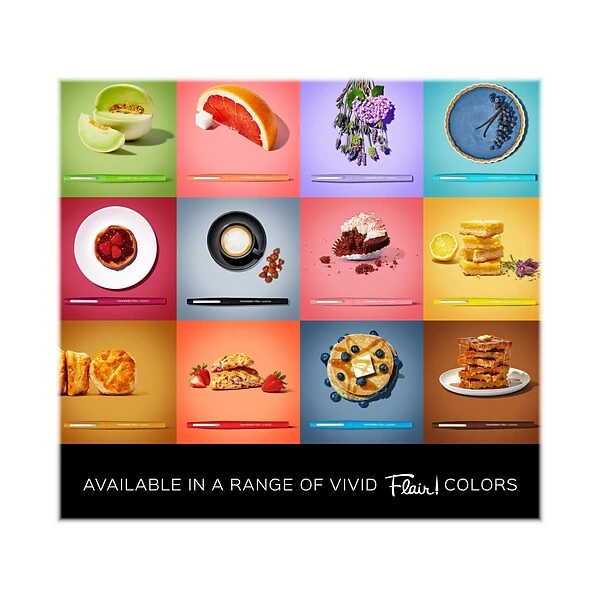 Paper Mate Sunday Brunch Scented Flair Pen, Medium Point, Assorted Ink, Dozen (2125359) 1 Paper Mate Sunday Brunch Scented Flair Pen, Medium Point, Assorted Ink, Dozen (2125359)