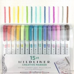 Zebra Mildliner Twin Tip Highlighters, Bullet/Chisel Tip, Assorted Inks, 15/Pack (78115) -Sharpie || Pentel || Bic Shop sp115832914 s7