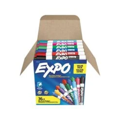 Expo Dry Erase Markers, Chisel Tip, Assorted, 36/Pack (2135174)