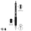 Uni-ball Uniball 207 Retractable Gel Pens, Bold Point, 1.0mm, Black Ink, 12/Pack (1790895)
