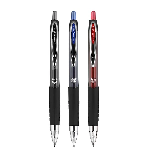 Uni-ball Uniball 207 Retractable Gel Pens, Bold Point, 1.0mm, Black Ink, 12/Pack (1790895) 6 Uni-ball Uniball 207 Retractable Gel Pens, Bold Point, 1.0mm, Black Ink, 12/Pack (1790895) - Image 6
