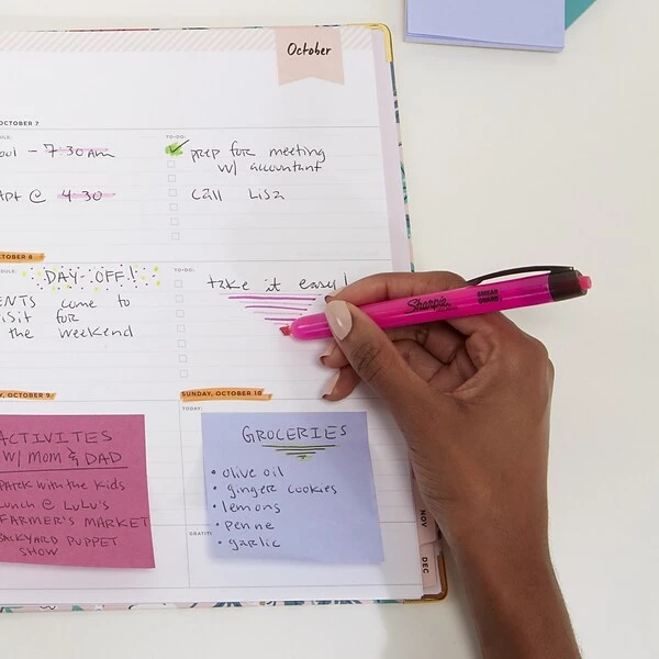 Sharpie Retractable Highlighter, Chisel Tip, Assorted, 5/Pack (28175PP) 2 Sharpie Retractable Highlighter, Chisel Tip, Assorted, 5/Pack (28175PP) - Image 2