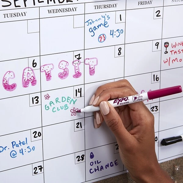 Expo Dry Erase Markers, Ultra Fine Tip, Black, 4/Pack (1871774) 2 Expo Dry Erase Markers, Ultra Fine Tip, Black, 4/Pack (1871774) - Image 2