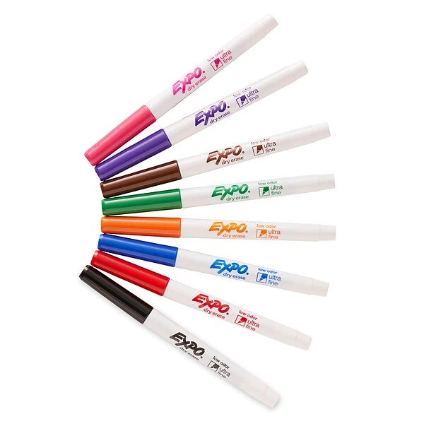 Expo Dry Erase Markers, Ultra Fine Tip, Assorted, 8/Pack (1884309) 5 Expo Dry Erase Markers, Ultra Fine Tip, Assorted, 8/Pack (1884309) - Image 5