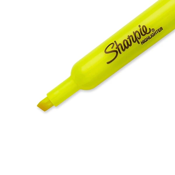 Sharpie Tank Highlighter, Chisel Tip, Yellow, 5/Pack (1809200) 3 Sharpie Tank Highlighter, Chisel Tip, Yellow, 5/Pack (1809200) - Image 3