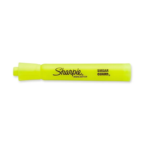 Sharpie Tank Highlighter, Chisel Tip, Yellow, 5/Pack (1809200) 4 Sharpie Tank Highlighter, Chisel Tip, Yellow, 5/Pack (1809200) - Image 4