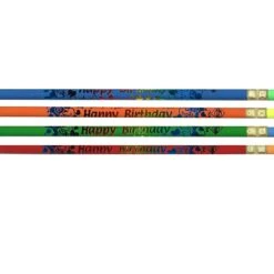 Moon Products Happy Birthday Pencils, #2 Lead, 12/Pack, 12 Packs (JRM7904B-12)