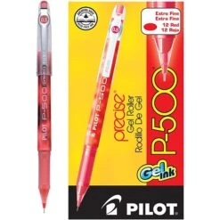 Pilot Precise P-500 Gel Pens, Extra Fine Point, Red Ink, Dozen (38602) -Sharpie || Pentel || Bic Shop sp135695590 s7