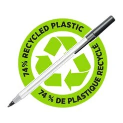 BIC ReVolution Round Stic Ballpoint Pen, Medium Point, Black Ink, 10/Pack (GSME10-BLK) -Sharpie || Pentel || Bic Shop sp135999369 s7