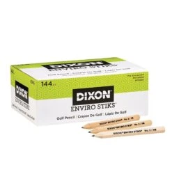 Dixon® Pre-Sharpened EnviroStiks Golf Pencils, #2 HB Lead, 144 Per Pack, 2 Packs (DIX15099-2)