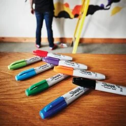 Sharpie Permanent Markers, Chisel Tip, Black, 4/Pack (38264) -Sharpie || Pentel || Bic Shop sp161466878 s7