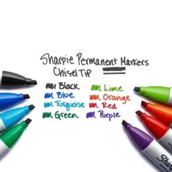 Sharpie Permanent Markers, Chisel Tip, Black, 4/Pack (38264) -Sharpie || Pentel || Bic Shop sp161466879 s7