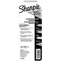 Sharpie Permanent Markers, Fine Tip, Assorted Metallic, 3/Pack (1823815) -Sharpie || Pentel || Bic Shop sp161466939 s7