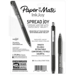 Paper Mate InkJoy 300RT Retractable Ballpoint Pen, Medium Point, Black Ink, 8/Pack (1781565/1945920) -Sharpie || Pentel || Bic Shop sp163415528 s7