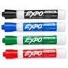 Expo Dry Erase Marker, Chisel Point, Assorted, 4/Pack (80074)