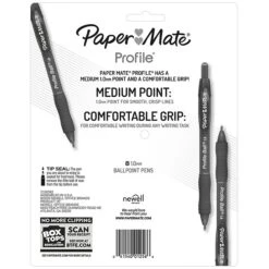 Paper Mate Profile Ballpoint Pen, Medium Point, Black Ink, 8 Pack (2095460) -Sharpie || Pentel || Bic Shop sp168452289 s7
