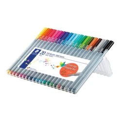 Staedtler Triplus Felt Pens, Super Fine Point, Assorted Ink, 20/Pack (334 SB20)