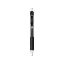 BIC PrevaGuard Gel-ocity Retractable Gel Pen, Medium Point, Black Ink, Dozen (RGGA11-BLK)