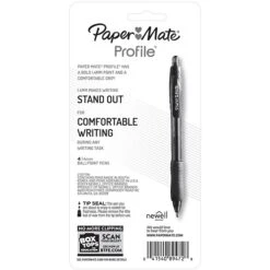 Paper Mate Profile Retractable Ballpoint Pen, Bold Point, Blue Ink, 4/Pack (89472) -Sharpie || Pentel || Bic Shop sp174873602 s7