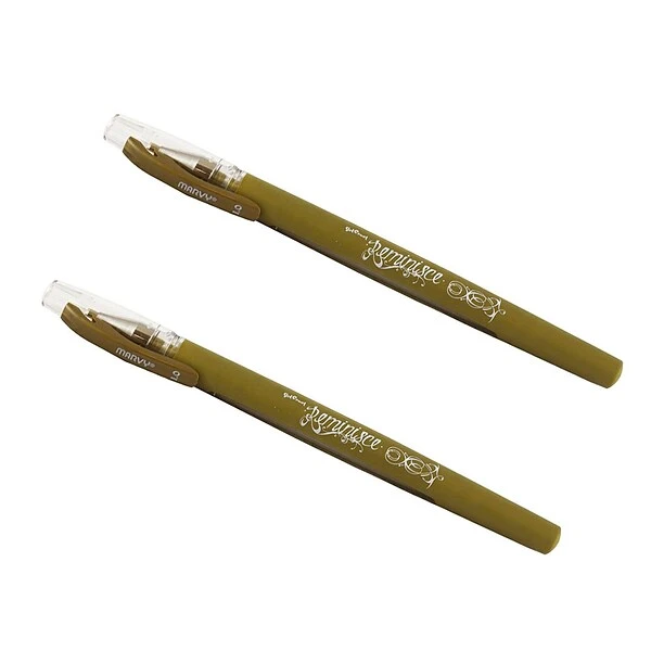 Marvy Uchida Gel Pens, 0.7 Mm, Gold, 2/Pack (6544969a) 2 Marvy Uchida Gel Pens, 0.7 Mm, Gold, 2/Pack (6544969a) - Image 2