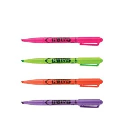 Avery Hi-Liter Stick Highlighters, Chisel, Assorted, 6/Pack (23565)