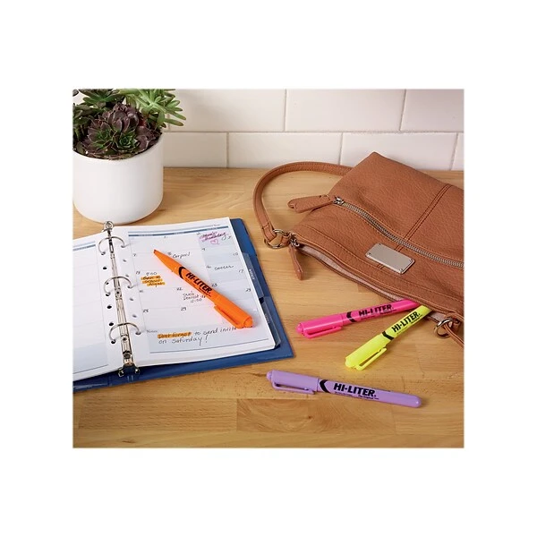 Avery Hi-Liter Stick Highlighters, Chisel, Assorted, 6/Pack (23565) 3 Avery Hi-Liter Stick Highlighters, Chisel, Assorted, 6/Pack (23565) - Image 3