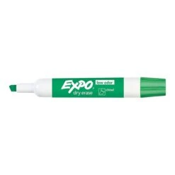 Expo Dry Erase Markers, Chisel Tip, Green, 12/Pack (80004)