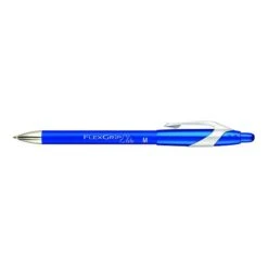 Paper Mate FlexGrip Elite Retractable Ballpoint Pen, Medium Point, Blue Ink, Dozen (85581)