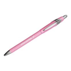 Paper Mate FlexGrip Elite Write For Hope Retractable Ballpoint Pen, Medium Point, Black Ink, Dozen (70672)