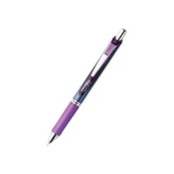 Pentel EnerGel Deluxe RTX Retractable Gel Pens, Medium Point Needle Tip, Purple Ink, 12/Pack (BLN77-V)