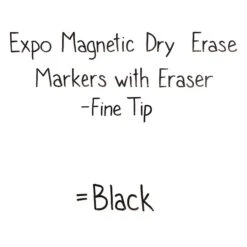 Expo Magnetic Dry Erase Markers, Fine Tip, Black, 4/Pack (1944745) -Sharpie || Pentel || Bic Shop sp42113911 s7