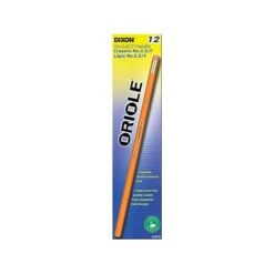 Dixon Oriole Wooden Pencil, 2.2mm, #2.5 Medium Lead, Dozen (12875)
