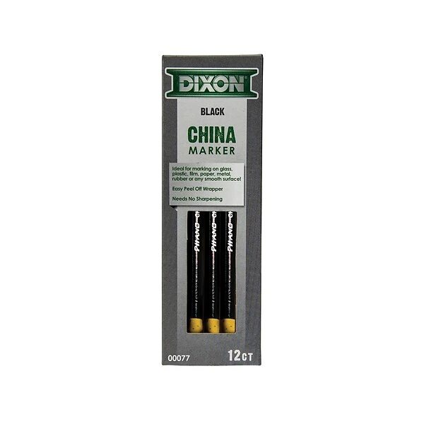 Dixon Phano China Markers, Bold Tip, Black, Dozen (00077) 1 Dixon Phano China Markers, Bold Tip, Black, Dozen (00077)