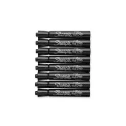 Sharpie Flip Chart Permanent Markers, Bullet Tip, Black, 8/Pack (1760445)