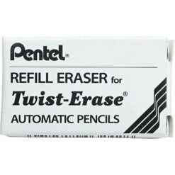 Pentel Refill Erasers, White, 3/Pack (E10)