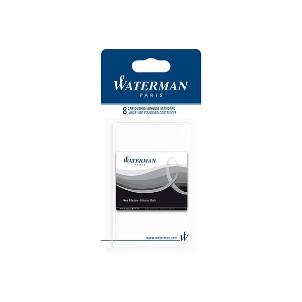 Waterman Paris Fountain Cartridge Pen Refill, Black Ink, 8/Pack (S0712991) 1 Waterman Paris Fountain Cartridge Pen Refill, Black Ink, 8/Pack (S0712991)