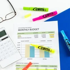 Avery HI-LITER The Original Tank Highlighters, Chisel, Assorted Fluorescent, 12/Set (98034) -Sharpie || Pentel || Bic Shop sp60783318 s7