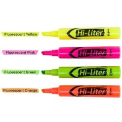 Avery Hi-Liter Tank Highlighters, Chisel, Assorted, 4/Pack (24063) -Sharpie || Pentel || Bic Shop sp60783326 s7